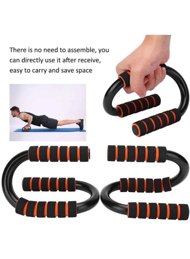OSALIA Push Up Stand Bars Set of 2, Upper Body Strength Training Push Up Handles, Anti-Slip Grip, Muscle Training Equipment for Chest, Arms, Shoulders & Core, Portable Home Gym Fitness Bars - Image 2